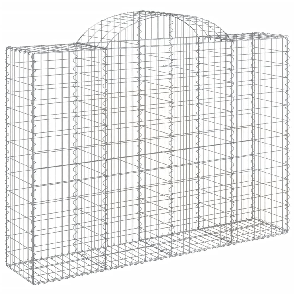 Cestos gabião arqueados 6pcs 200x50x140/160cm ferro galvanizado