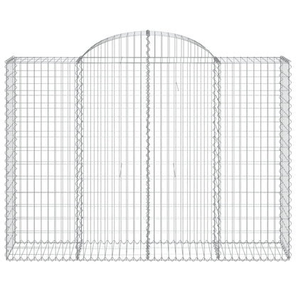 Cestos gabião arqueados 7pcs 200x50x140/160cm ferro galvanizado