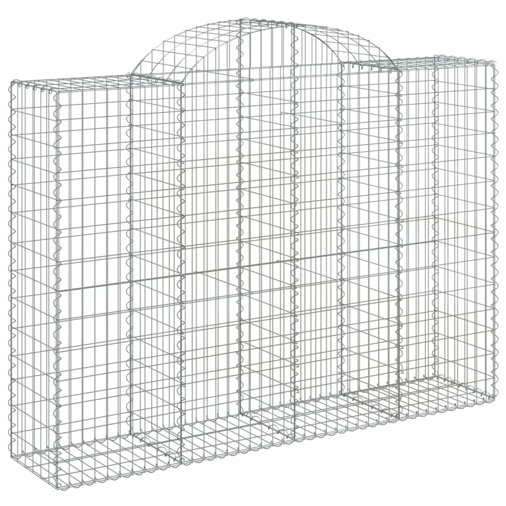 Cestos gabião arqueados 10 pcs 200x50x140/160 ferro galvanizado