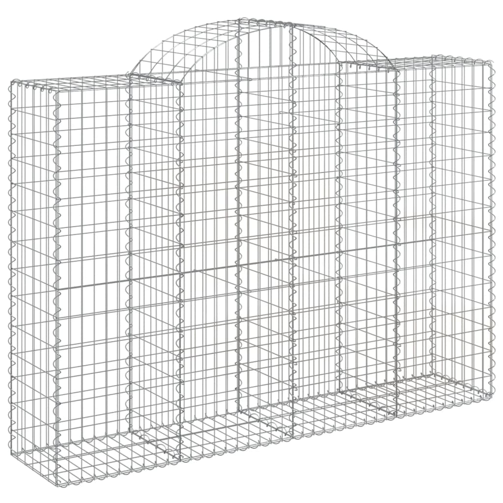 Cestos gabião arqueados 14 pcs 200x50x140/160 ferro galvanizado