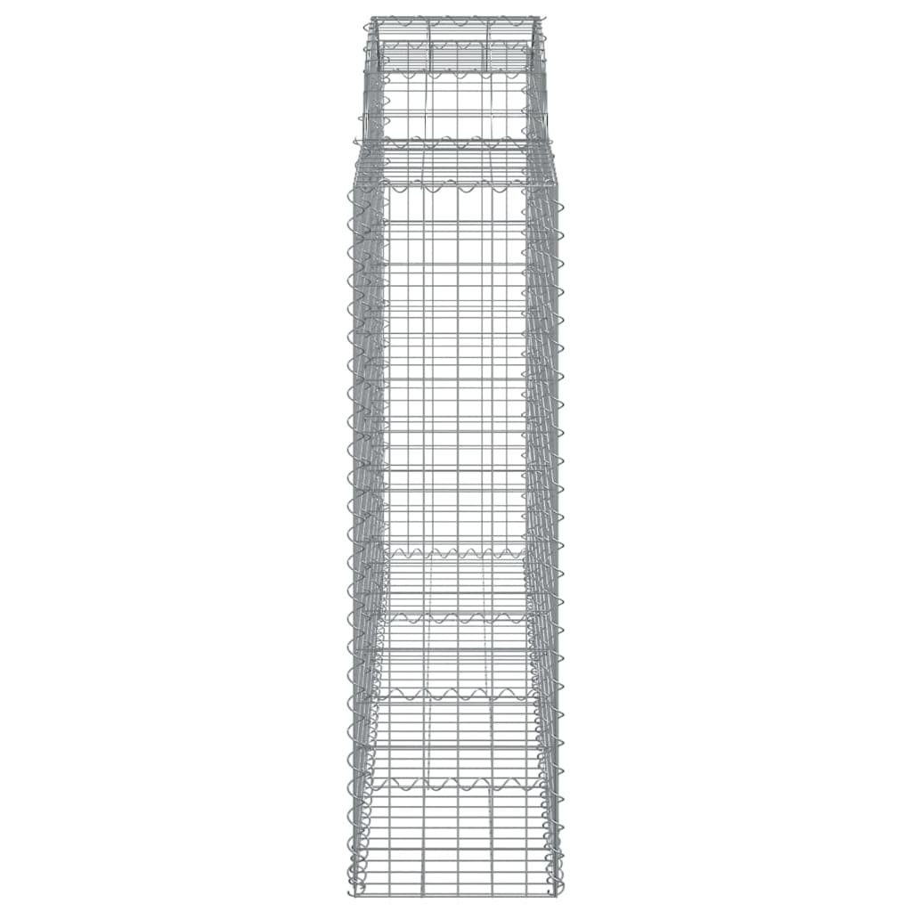 Cestos gabião arqueados 14 pcs 200x50x140/160 ferro galvanizado