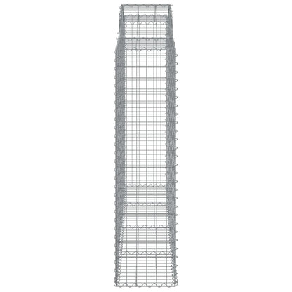 Cestos gabião arqueados 4pcs 200x50x160/180cm ferro galvanizado