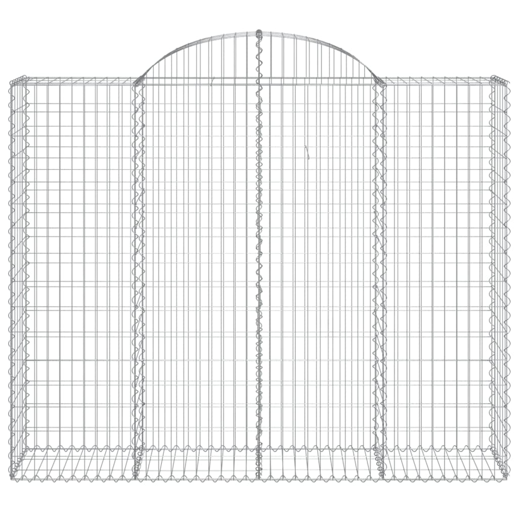 Cestos gabião arqueados 14 pcs 200x50x160/180 ferro galvanizado