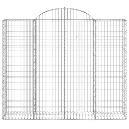 Cestos gabião arqueados 14 pcs 200x50x160/180 ferro galvanizado