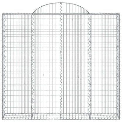 Cestos gabião arqueados 2pcs 200x50x180/200cm ferro galvanizado