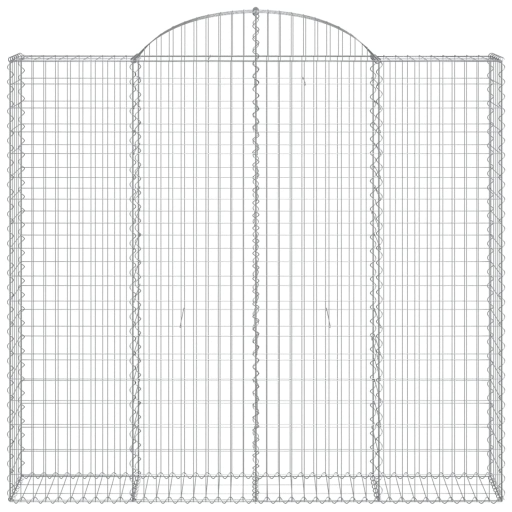 Cestos gabião arqueados 3pcs 200x50x180/200cm ferro galvanizado