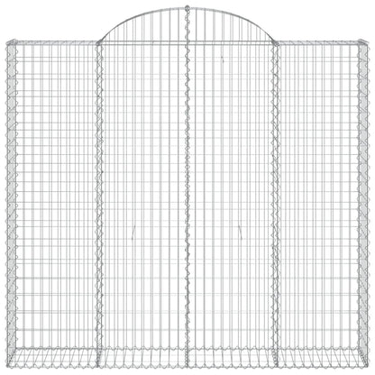 Cestos gabião arqueados 3pcs 200x50x180/200cm ferro galvanizado