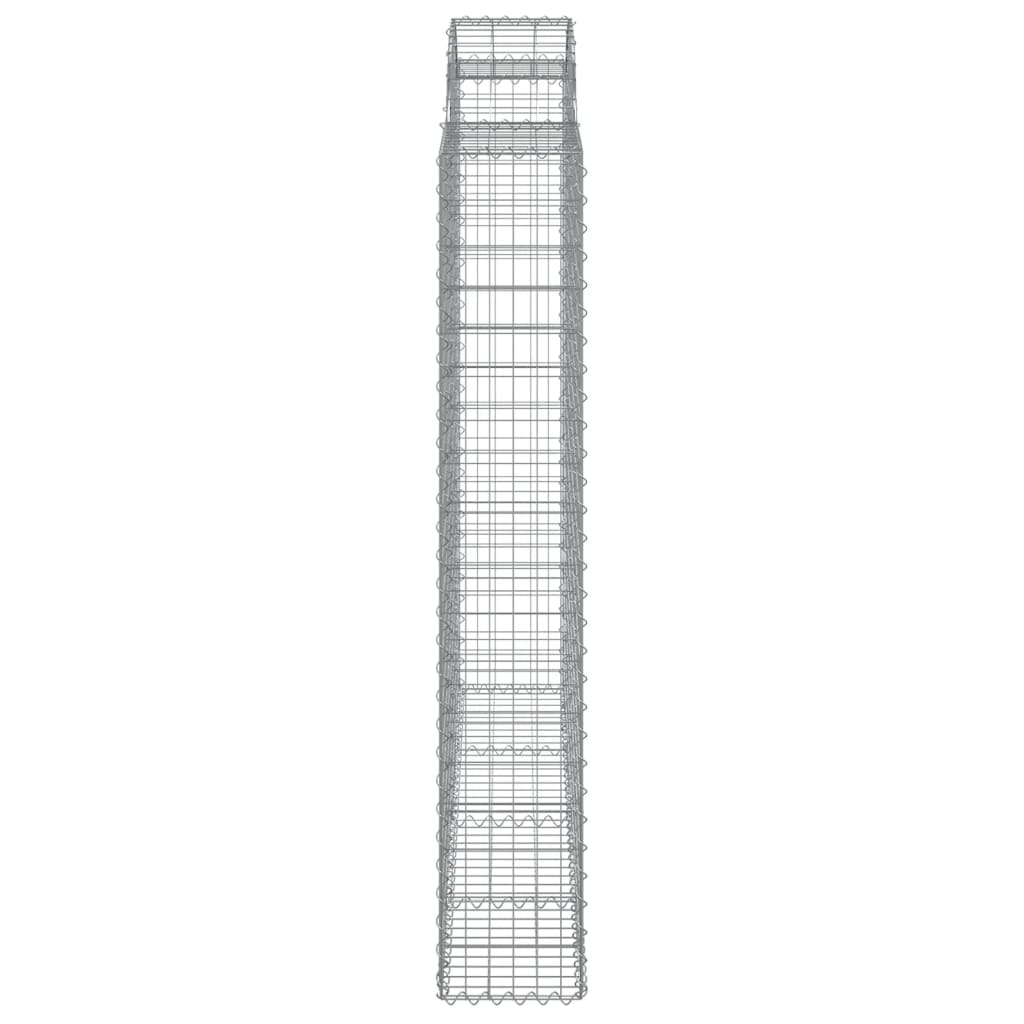 Cestos gabião arqueados 3pcs 200x50x180/200cm ferro galvanizado