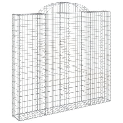 Cestos gabião arqueados 4pcs 200x50x180/200cm ferro galvanizado