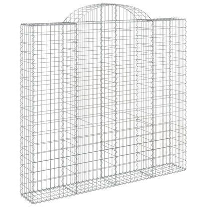 Cestos gabião arqueados 12 pcs 200x50x180/200 ferro galvanizado