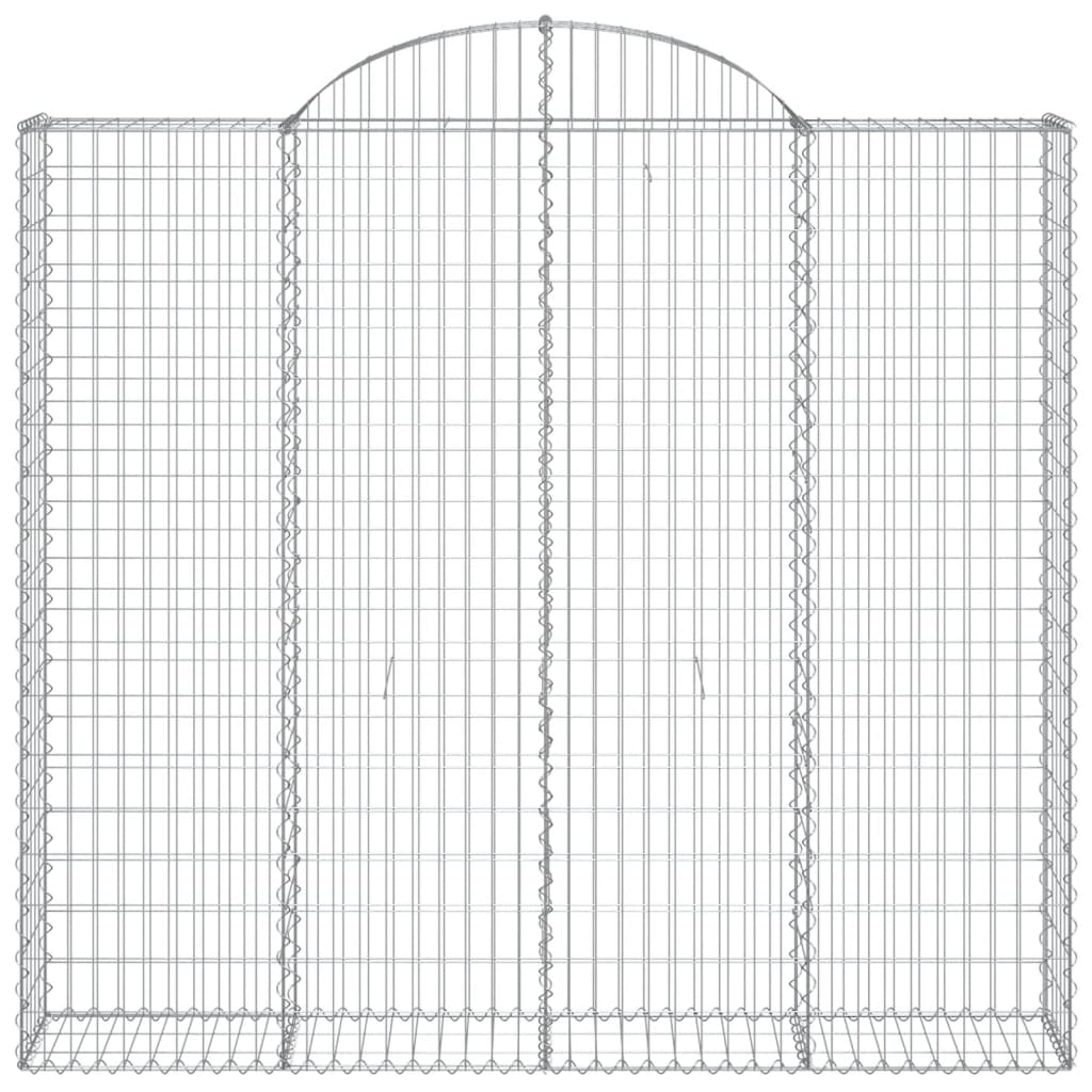 Cestos gabião arqueados 12 pcs 200x50x180/200 ferro galvanizado