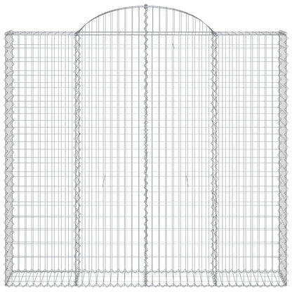 Cestos gabião arqueados 12 pcs 200x50x180/200 ferro galvanizado