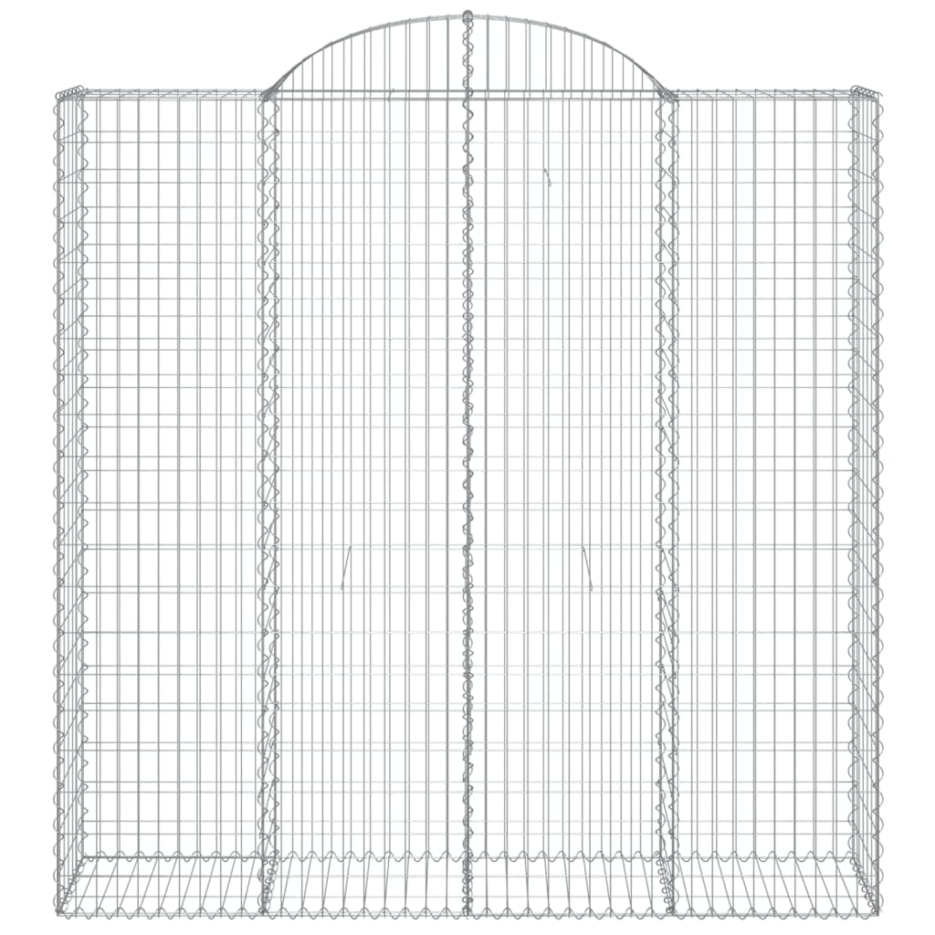 Cestos gabião arqueados 2pcs 200x50x200/220cm ferro galvanizado