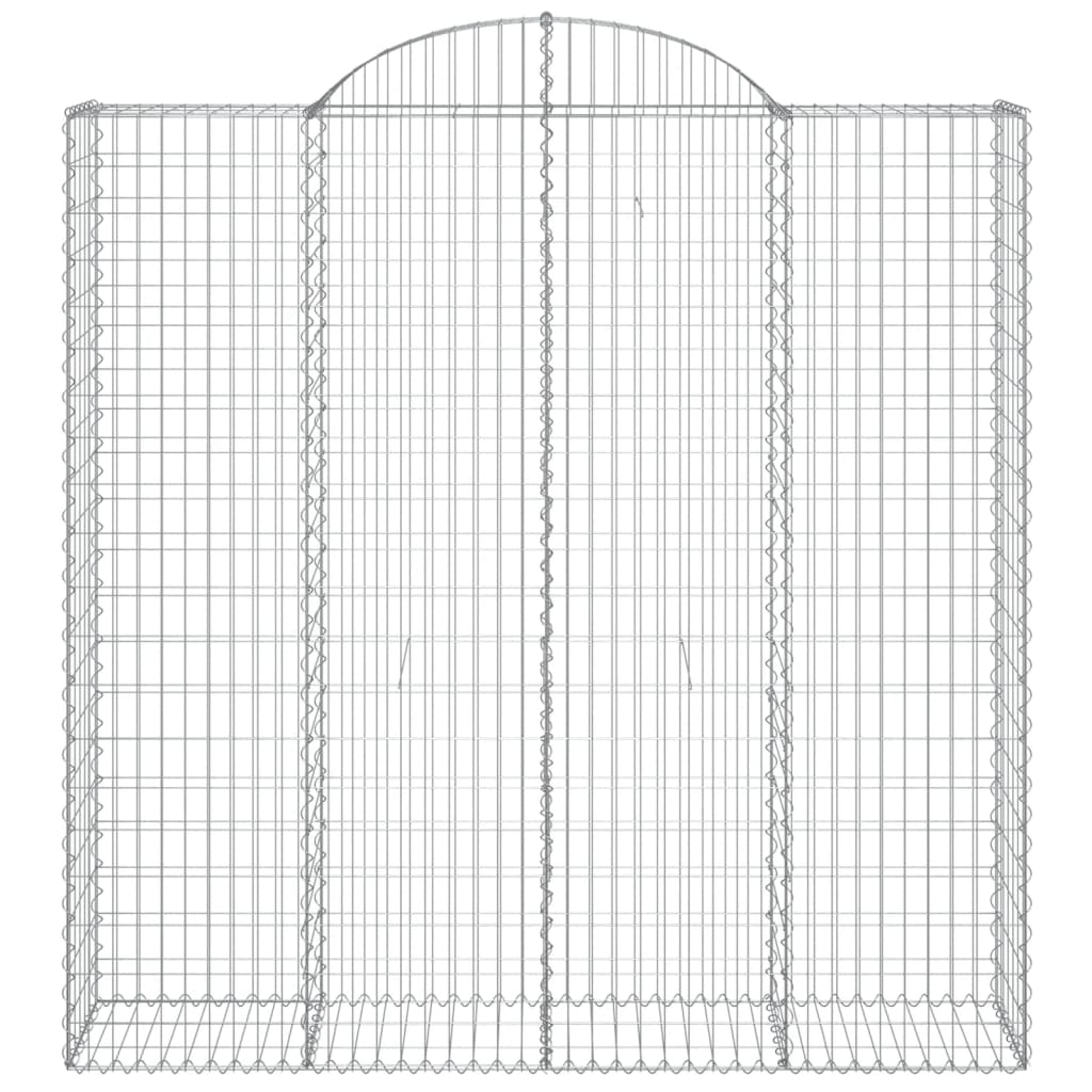 Cestos gabião arqueados 10 pcs 200x50x200/220 ferro galvanizado