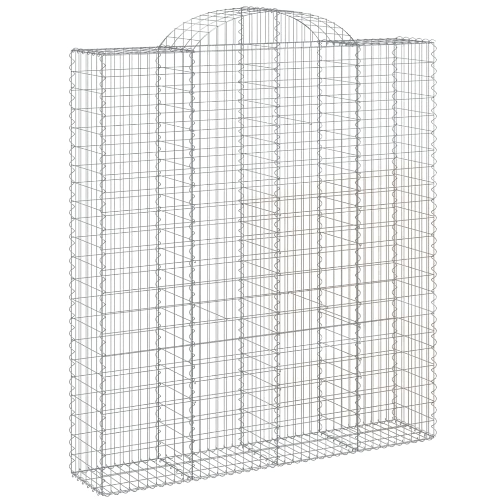 Cestos gabião arqueados 2pcs 200x50x220/240cm ferro galvanizado