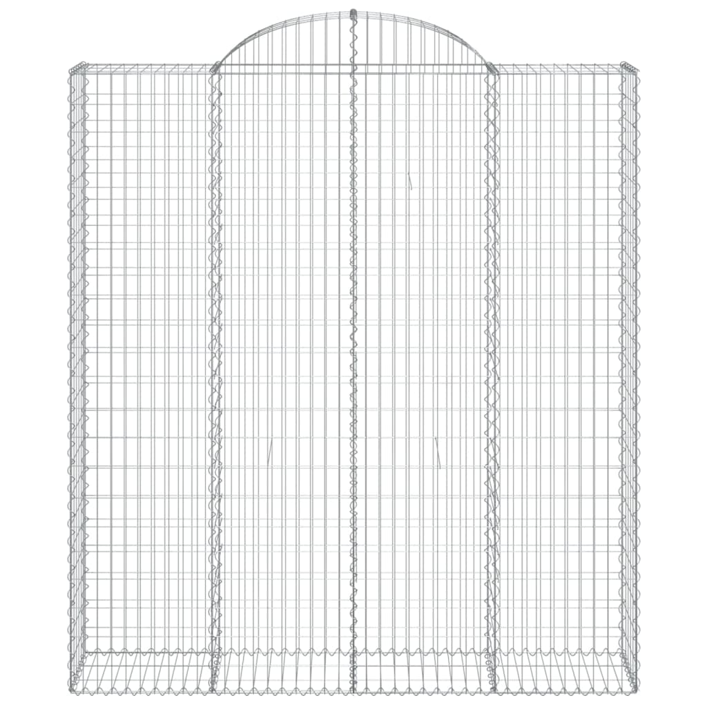 Cestos gabião arqueados 2pcs 200x50x220/240cm ferro galvanizado