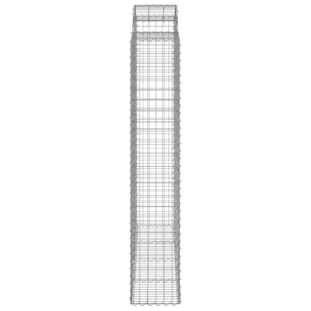 Cestos gabião arqueados 2pcs 200x50x220/240cm ferro galvanizado