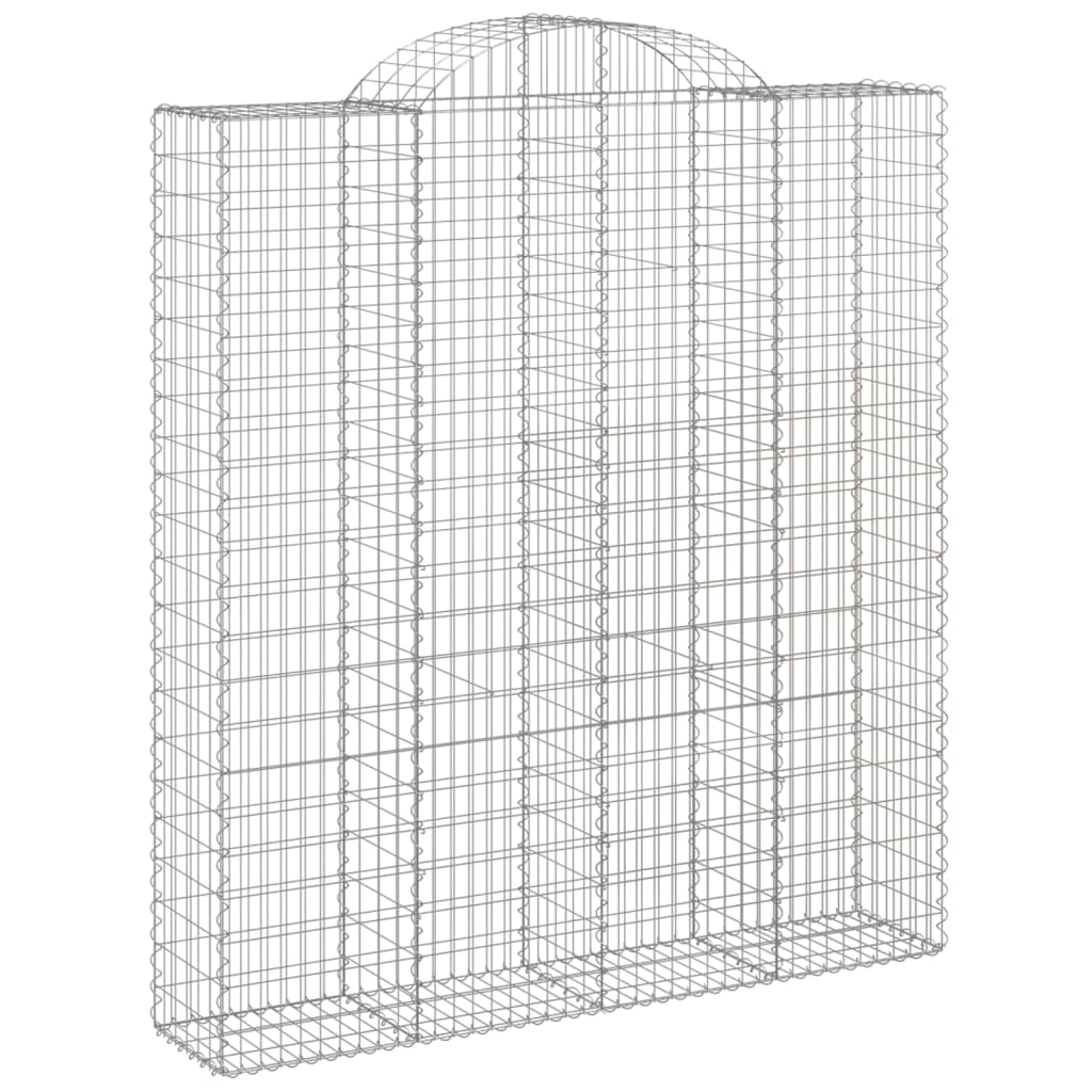 Cestos gabião arqueados 3pcs 200x50x220/240cm ferro galvanizado