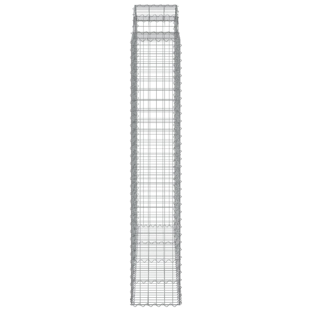 Cestos gabião arqueados 10 pcs 200x50x220/240 ferro galvanizado