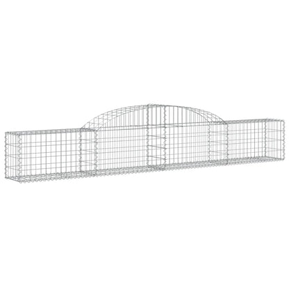 Cestos gabião arqueados 2 pcs 300x30x40/60 cm ferro galvanizado