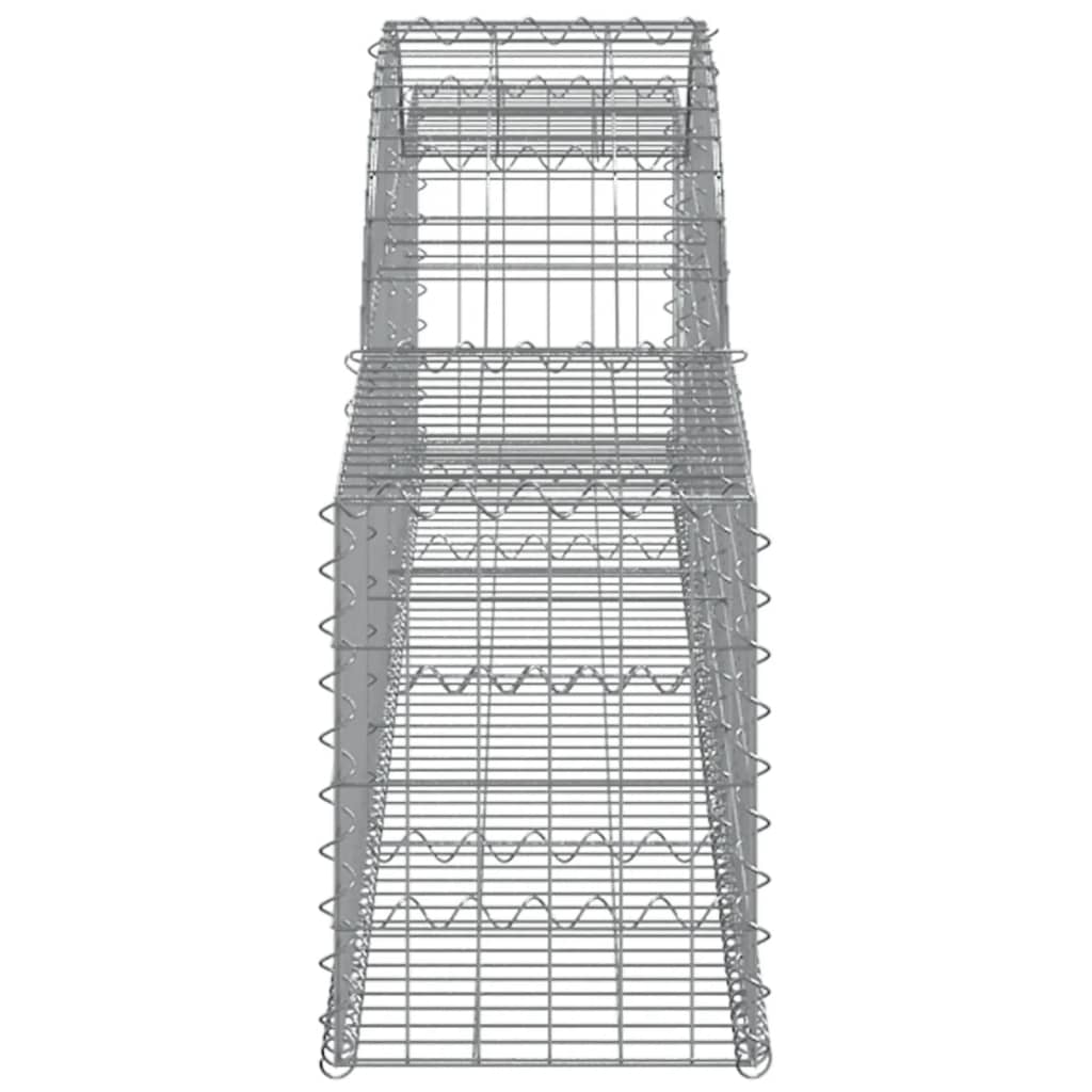 Cestos gabião arqueados 2 pcs 300x30x40/60 cm ferro galvanizado