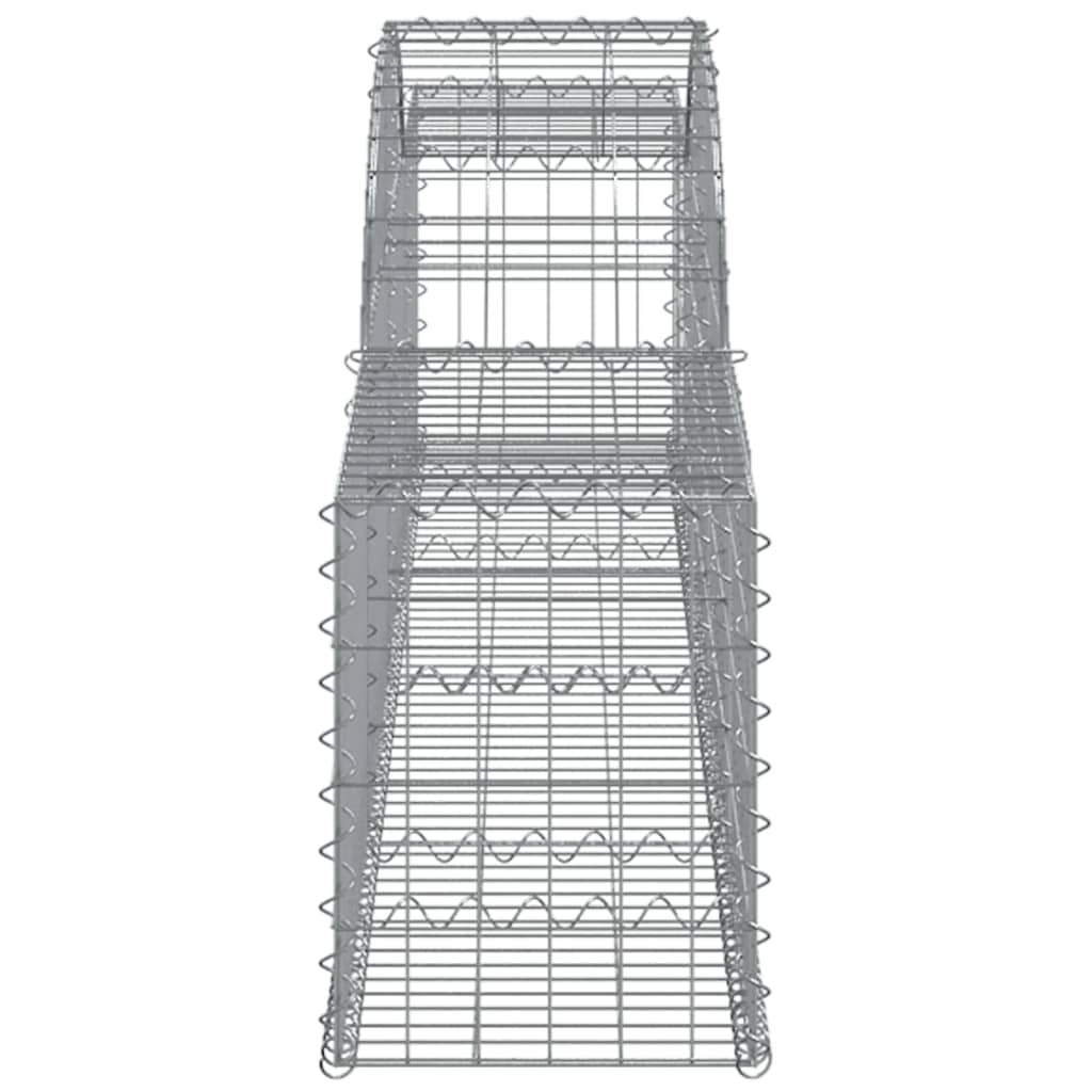 Cestos gabião arqueados 3 pcs 300x30x40/60 cm ferro galvanizado