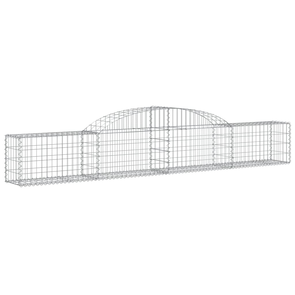 Cestos gabião arqueados 5 pcs 300x30x40/60 cm ferro galvanizado