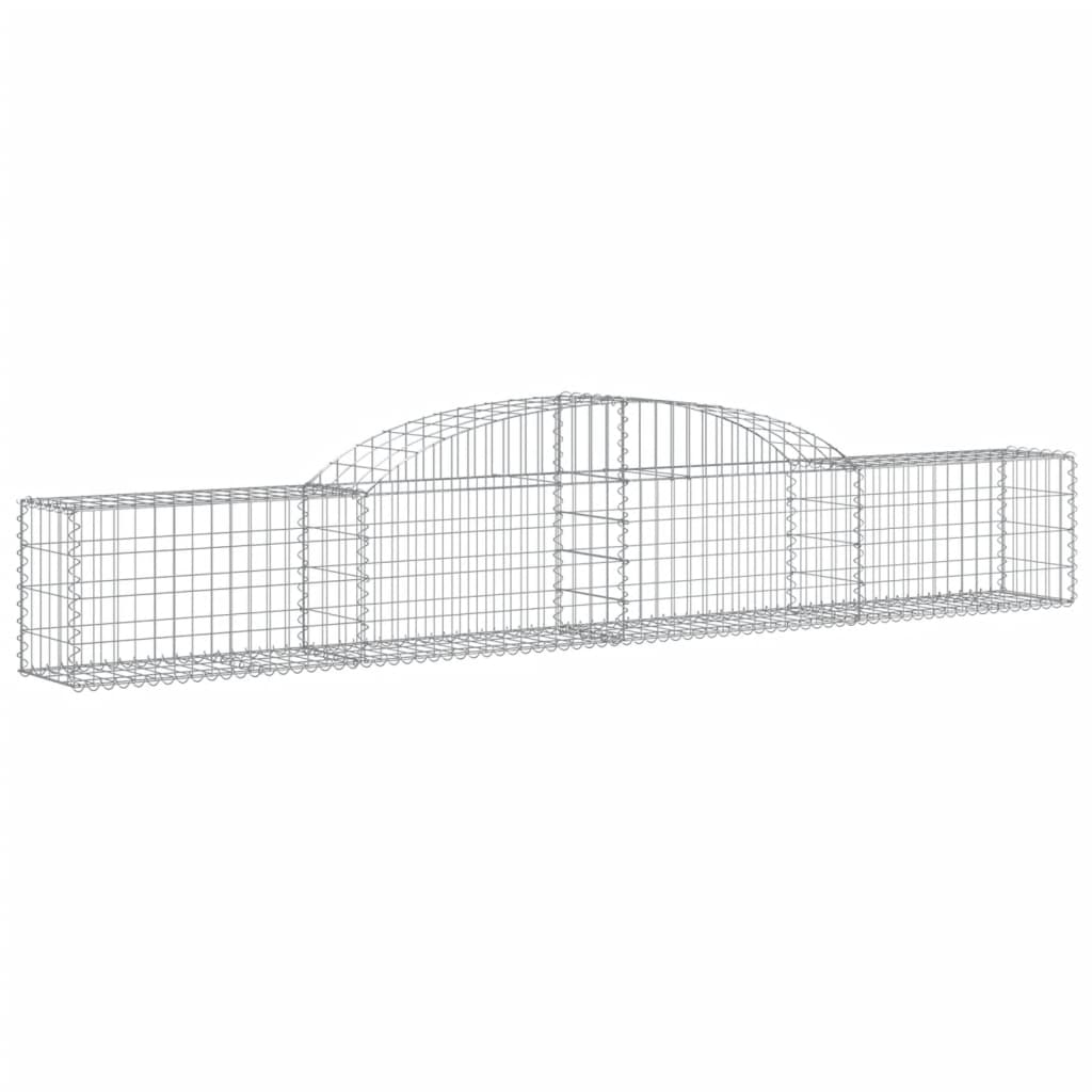 Cestos gabião arqueados 13pcs 300x30x40/60 cm ferro galvanizado