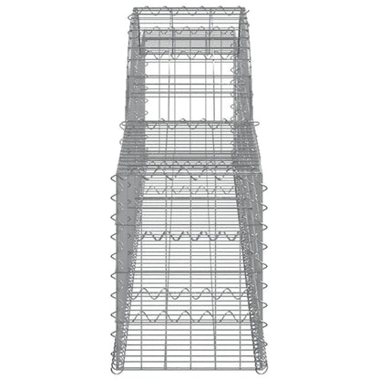 Cestos gabião arqueados 13pcs 300x30x40/60 cm ferro galvanizado