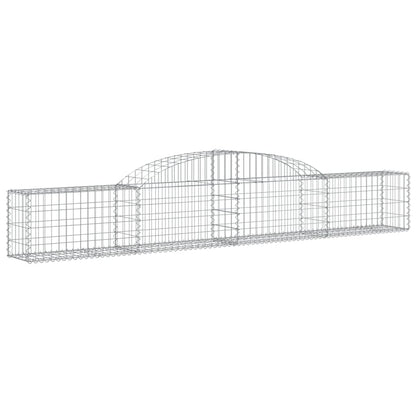 Cestos gabião arqueados 17pcs 300x30x40/60 cm ferro galvanizado