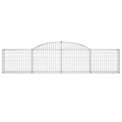 Cestos gabião arqueados 2 pcs 300x30x60/80 cm ferro galvanizado