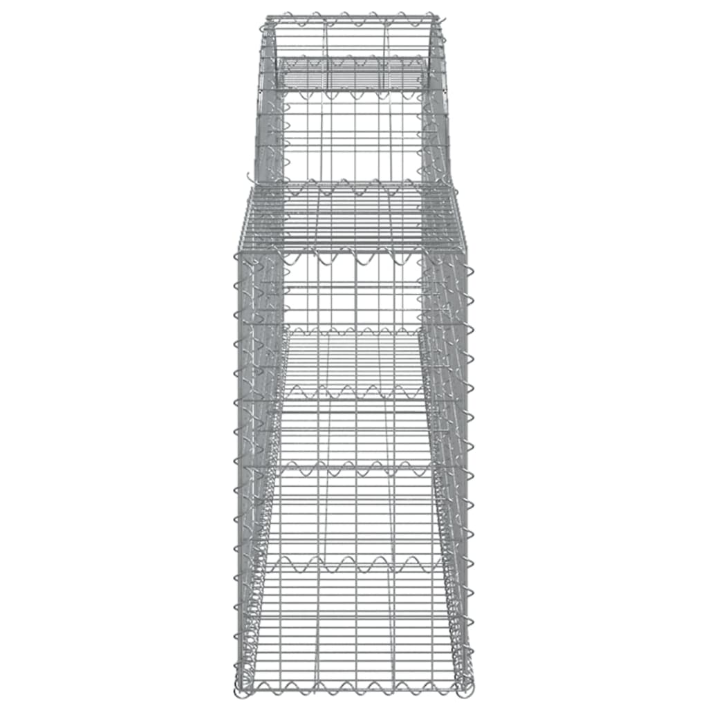 Cestos gabião arqueados 2 pcs 300x30x60/80 cm ferro galvanizado