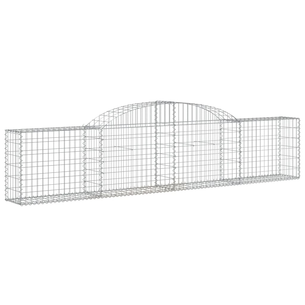 Cestos gabião arqueados 3 pcs 300x30x60/80 cm ferro galvanizado