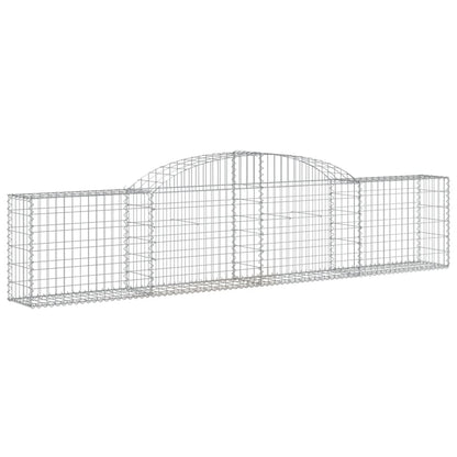 Cestos gabião arqueados 3 pcs 300x30x60/80 cm ferro galvanizado