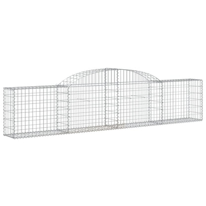 Cestos gabião arqueados 7 pcs 300x30x60/80 cm ferro galvanizado