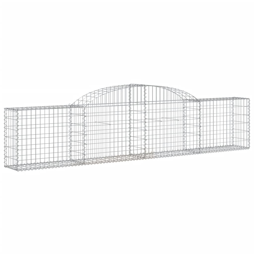 Cestos gabião arqueados 9 pcs 300x30x60/80 cm ferro galvanizado