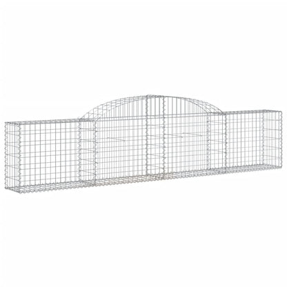 Cestos gabião arqueados 9 pcs 300x30x60/80 cm ferro galvanizado