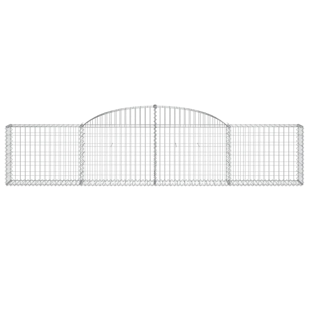 Cestos gabião arqueados 11pcs 300x30x60/80 cm ferro galvanizado