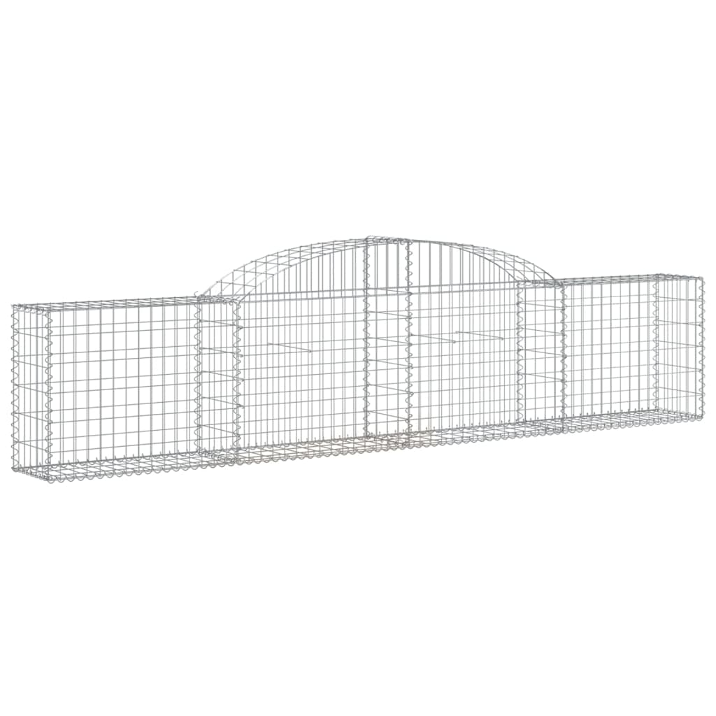 Cestos gabião arqueados 12pcs 300x30x60/80 cm ferro galvanizado