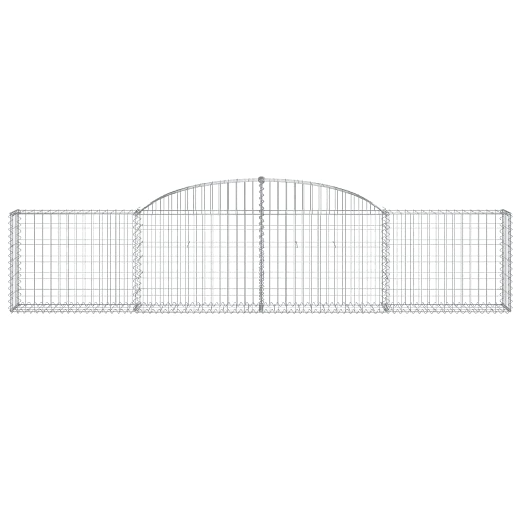 Cestos gabião arqueados 12pcs 300x30x60/80 cm ferro galvanizado