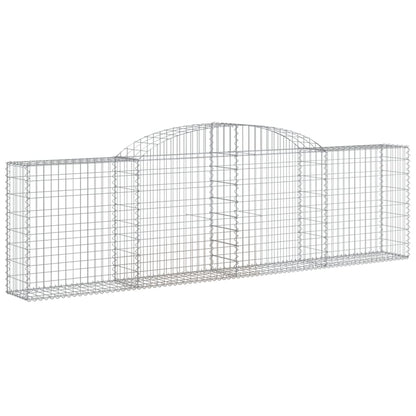 Cestos gabião arqueados 3 pcs 300x30x80/100cm ferro galvanizado