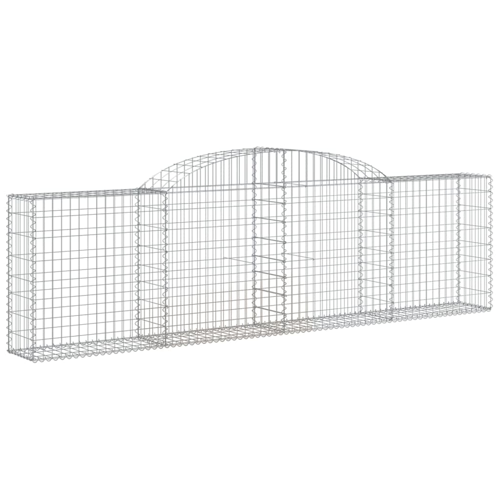 Cestos gabião arqueados 5 pcs 300x30x80/100cm ferro galvanizado