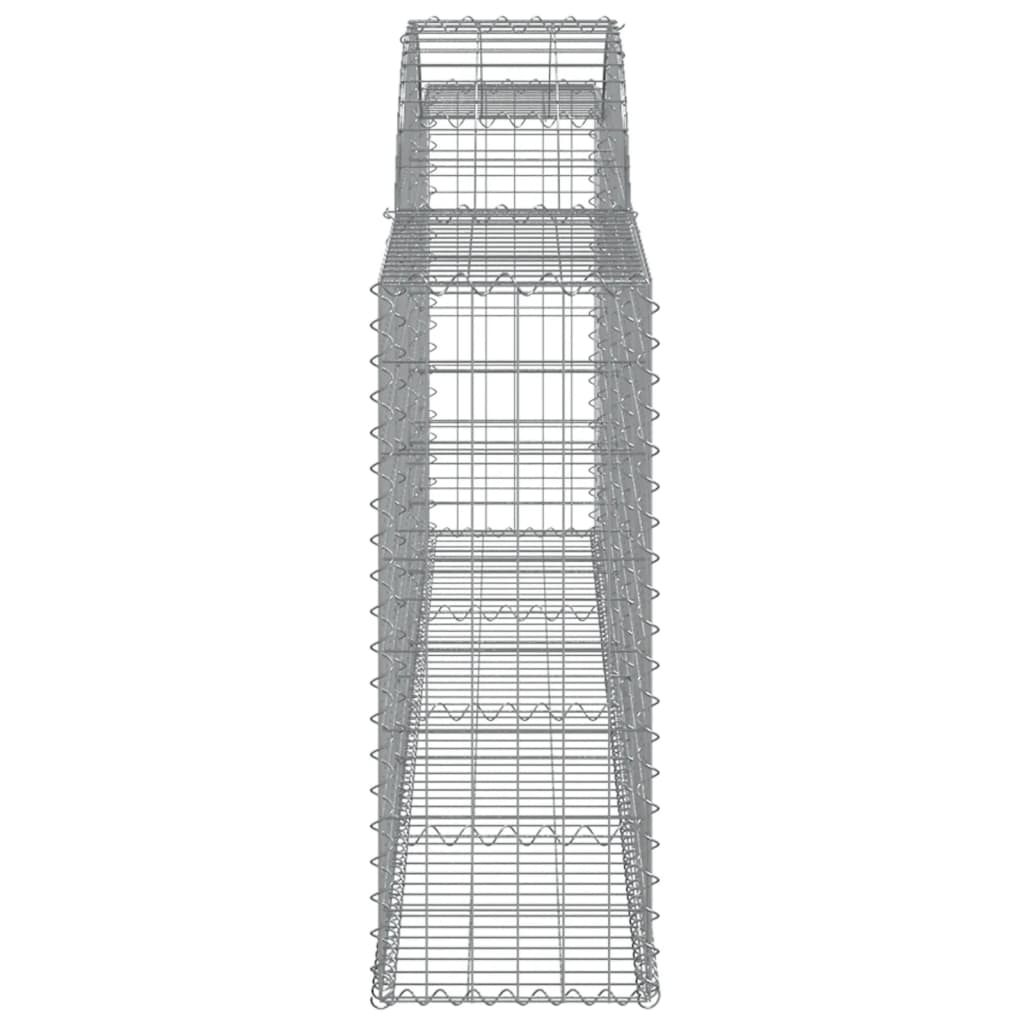 Cestos gabião arqueados 5 pcs 300x30x80/100cm ferro galvanizado