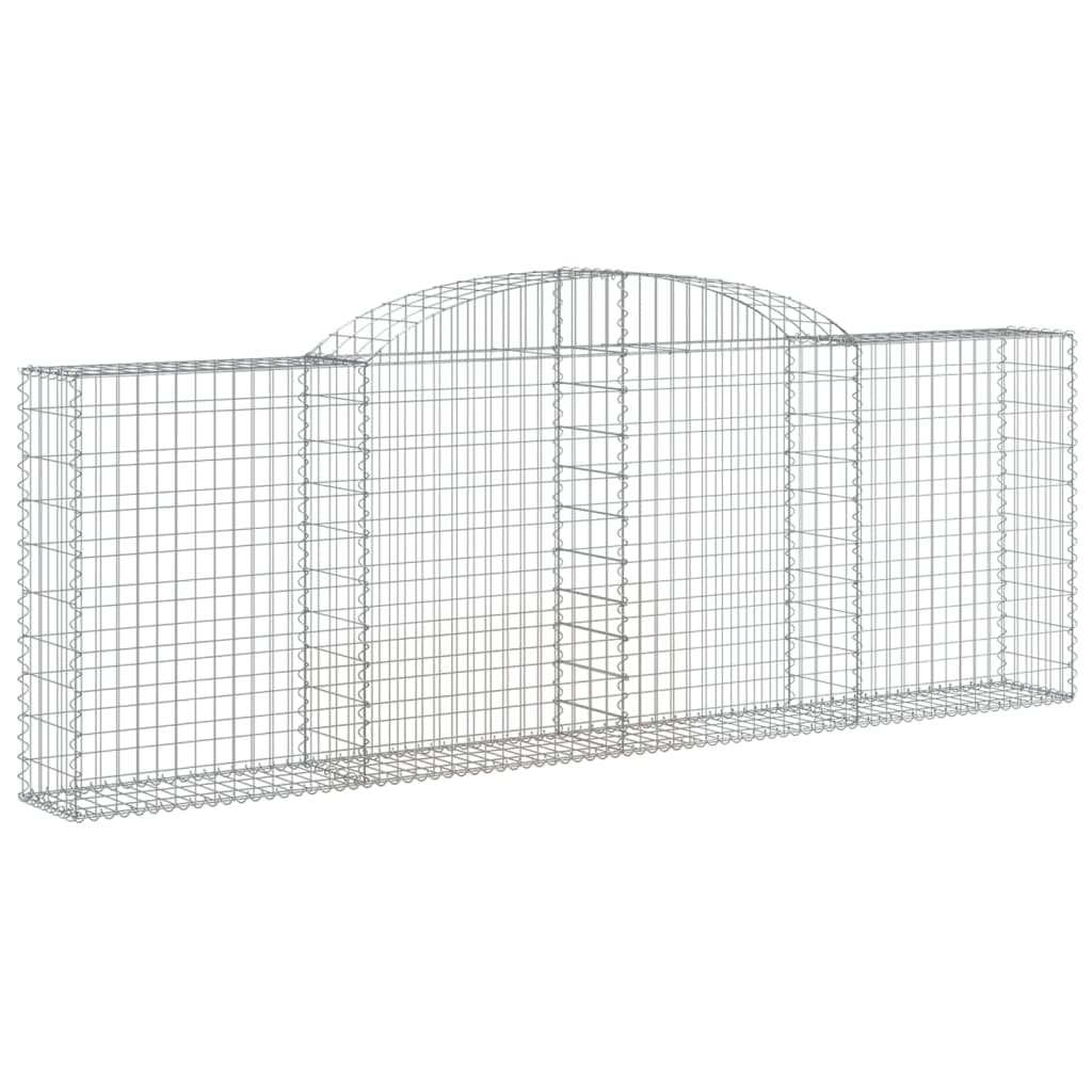 Cestos gabião arqueados 2pcs 300x30x100/120cm ferro galvanizado