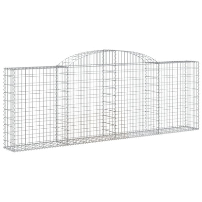 Cestos gabião arqueados 4pcs 300x30x100/120cm ferro galvanizado