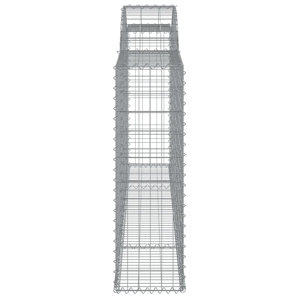 Cestos gabião arqueados 4pcs 300x30x100/120cm ferro galvanizado