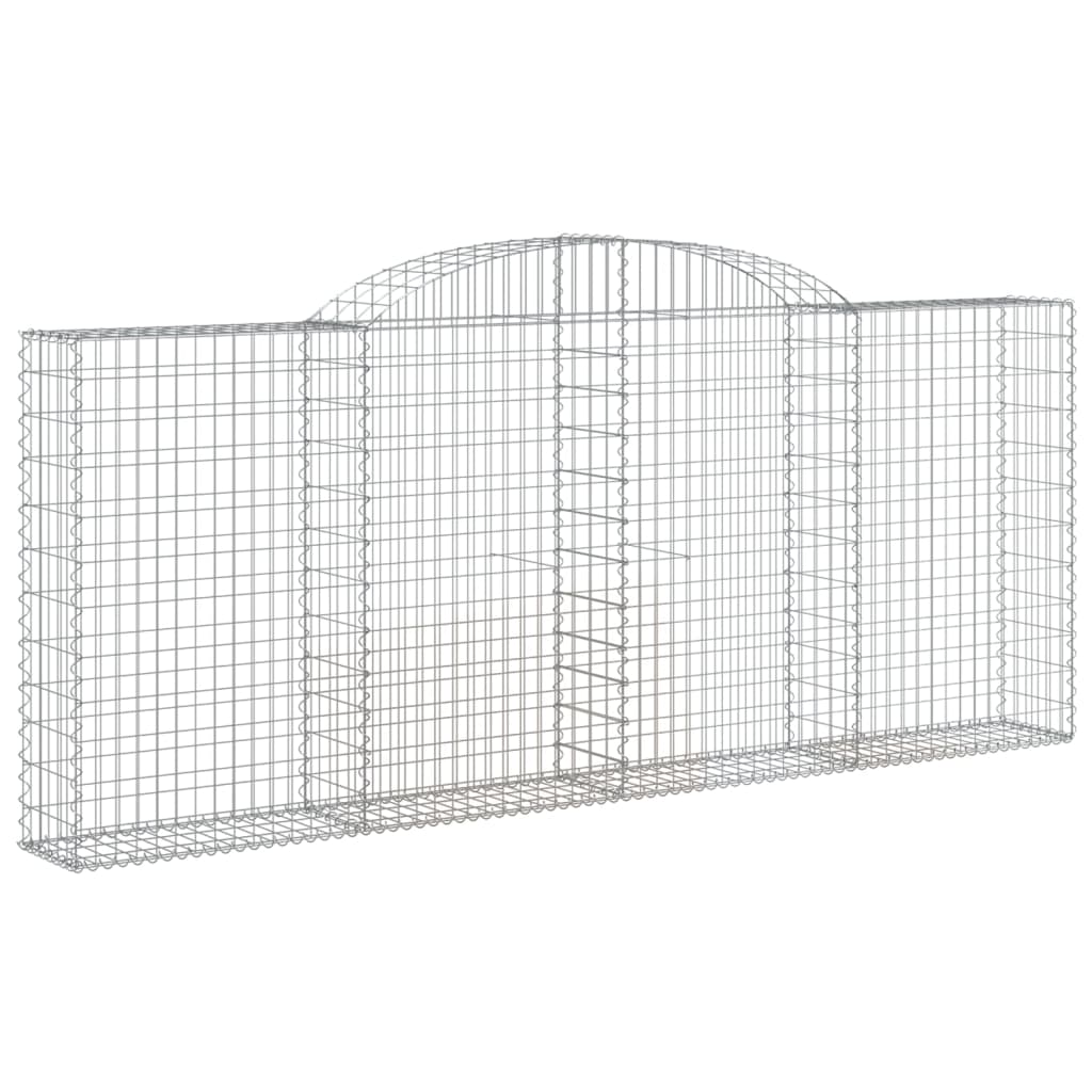 Cestos gabião arqueados 2pcs 300x30x120/140cm ferro galvanizado