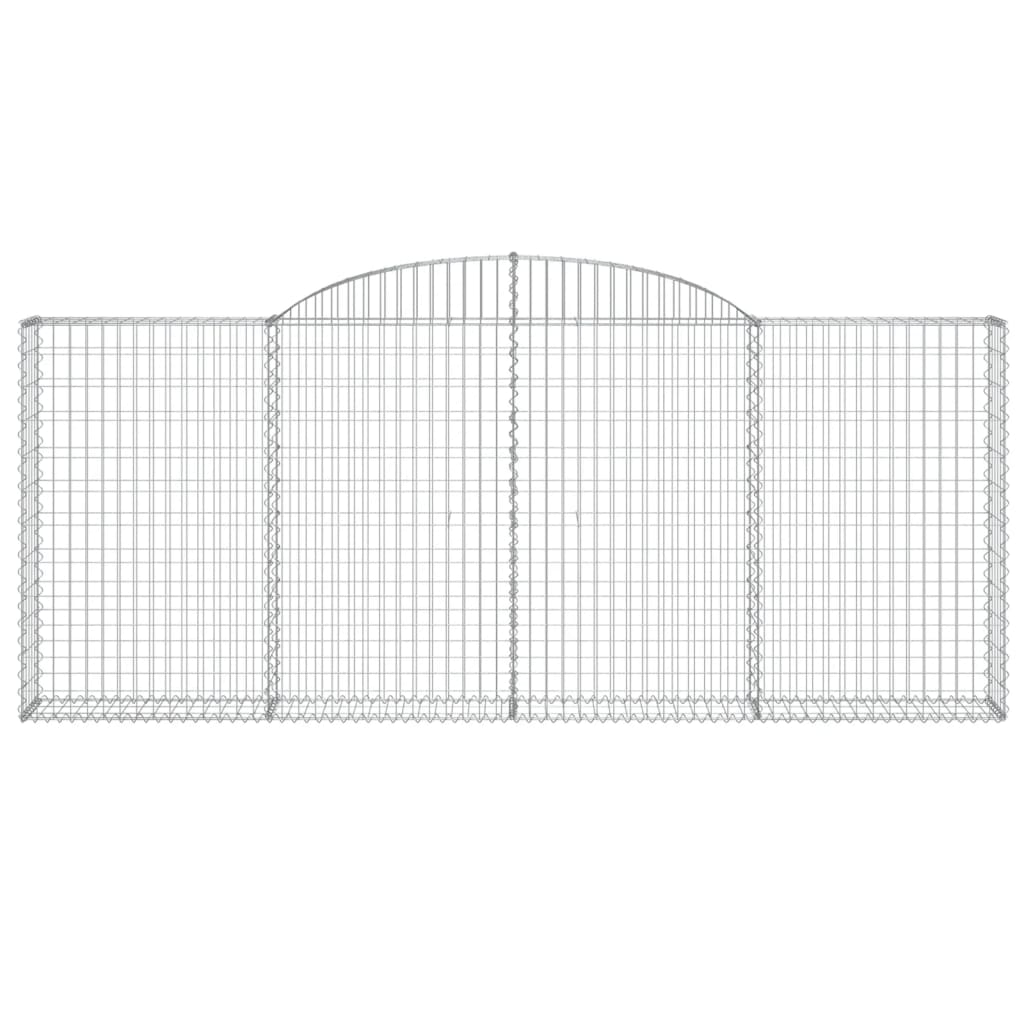 Cestos gabião arqueados 2pcs 300x30x120/140cm ferro galvanizado