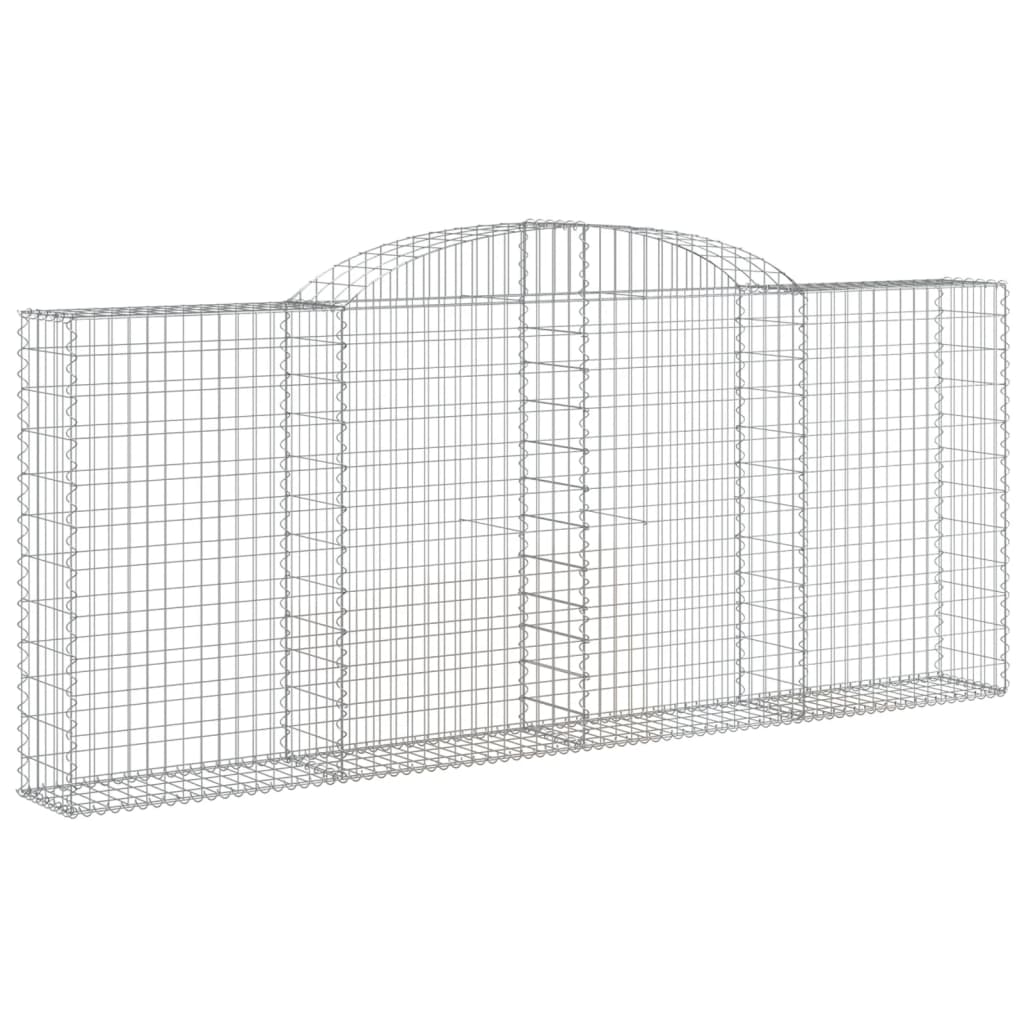 Cestos gabião arqueados 3pcs 300x30x120/140cm ferro galvanizado