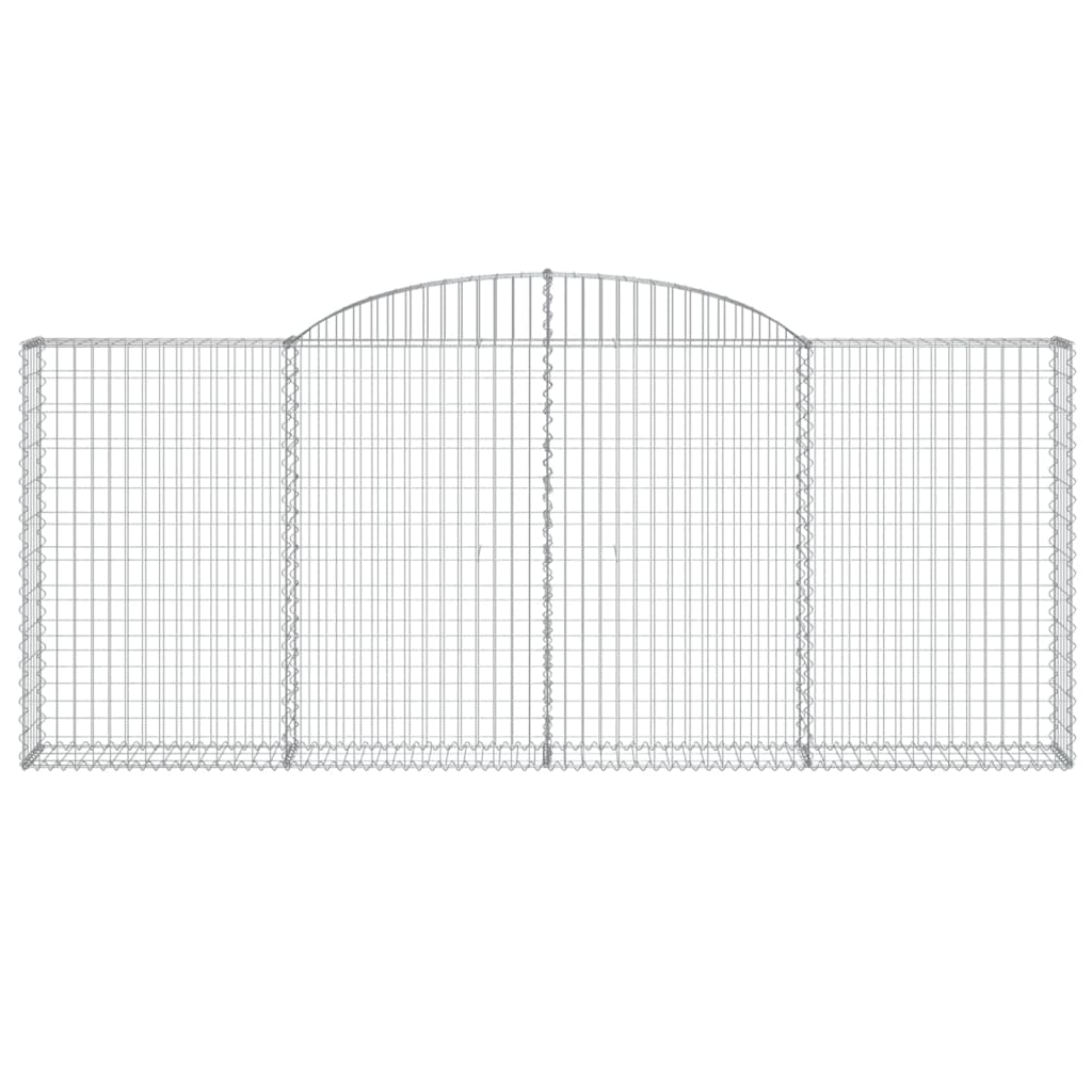 Cestos gabião arqueados 3pcs 300x30x120/140cm ferro galvanizado